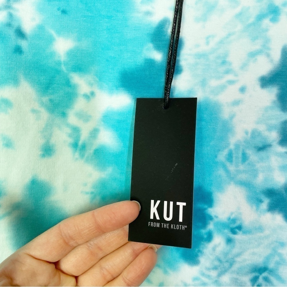 Kut from the Kloth Womens Pullover Cotton Sweatshirt in Blue Tie Dye‎ Size Small - Picture 7 of 8